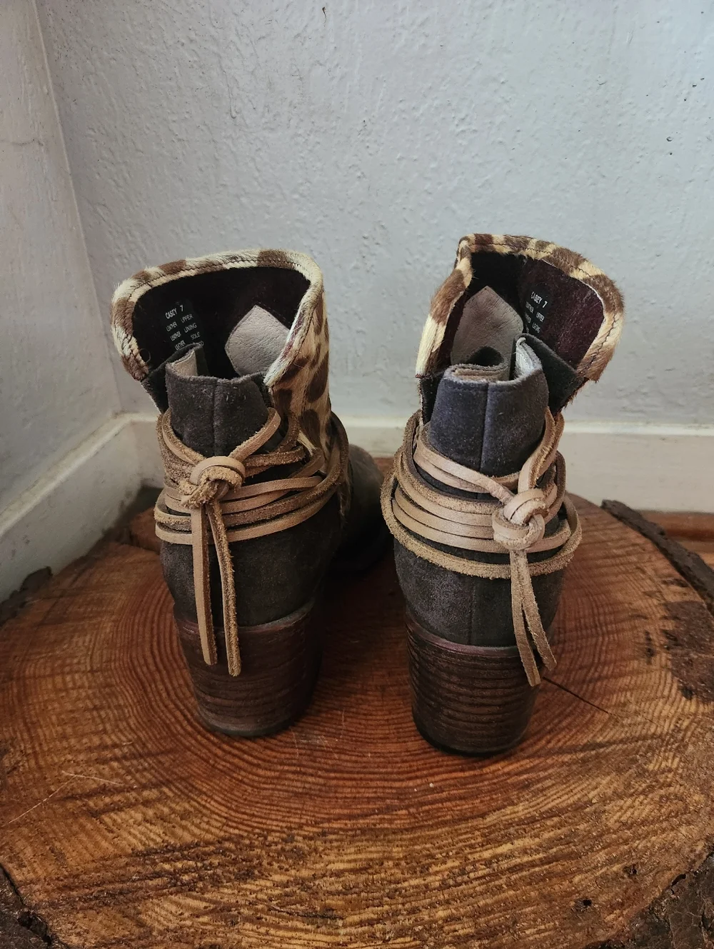 Freebird Casey Leopard Boots - Brown Size 7 - Picture 6 of 9